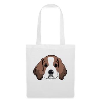Beagle Welpe, Hundeliebhaber, Geschenkidee - Stoffbeutel - Weiß - Vorne