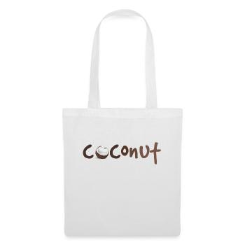 fruit de cocotier - Sac en tissu - blanc - Devant