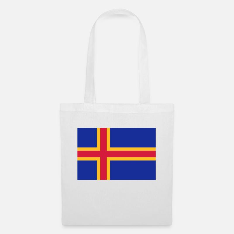 drapeau_aland - Stoffbeutel - Weiß