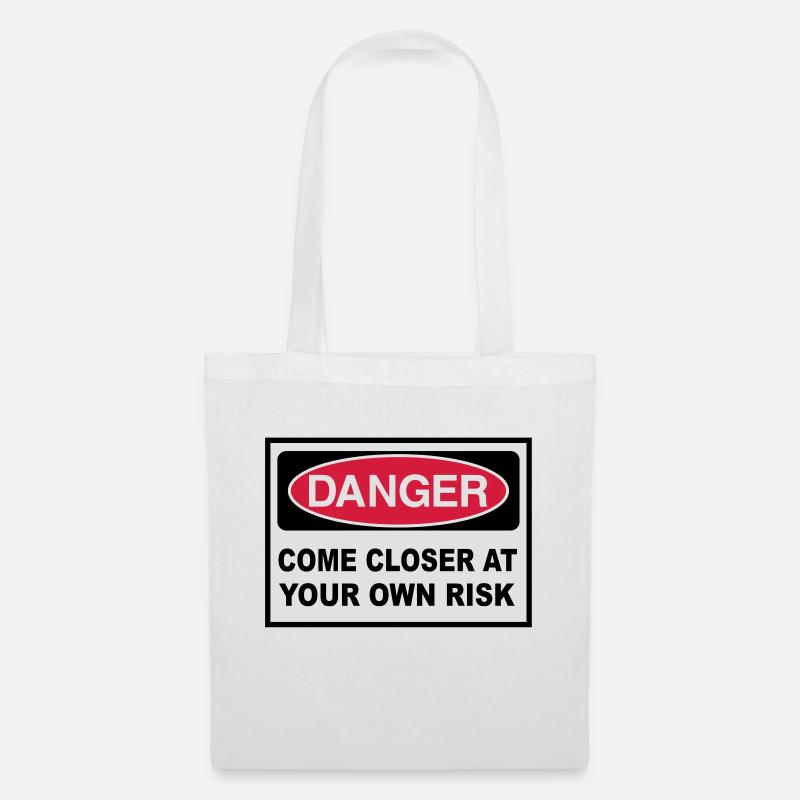 danger - Sac en tissu - blanc