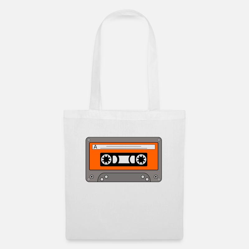 Kassette Cassette Retro Vintage Musik Geschenk - Stoffbeutel - Weiß