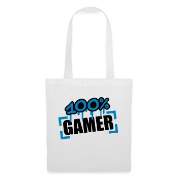 100 Procent Gamer - Stoffbeutel - Weiß - Vorne
