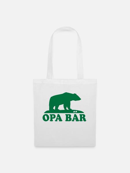 OPA BAER (BÄR) - Stoffbeutel - Weiß