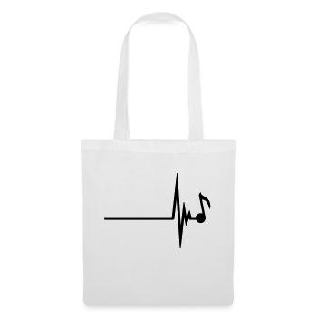 Heartbeat Music Note - Sac en tissu - blanc - Devant