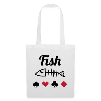 Poker : Fish - Sac en tissu - blanc - Devant
