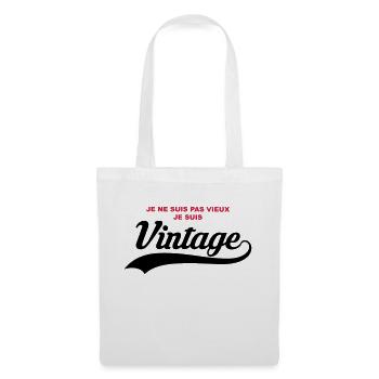 humour vintage - Sac en tissu - blanc - Devant