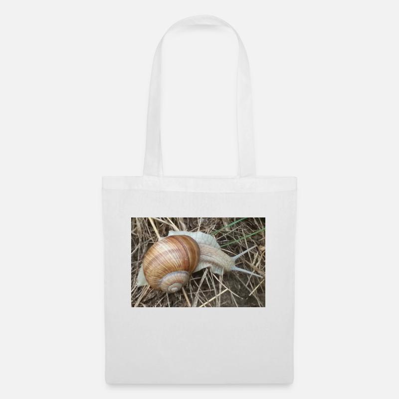 Weinbergschnecke - Stoffbeutel - Weiß