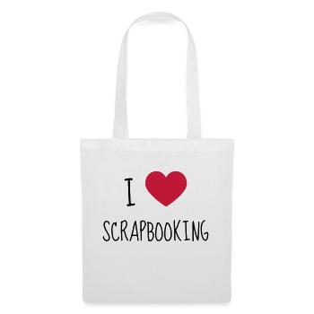 Scrapbooking / Scraper / Scrapeuse / Scrapeur - Sac en tissu - blanc - Devant