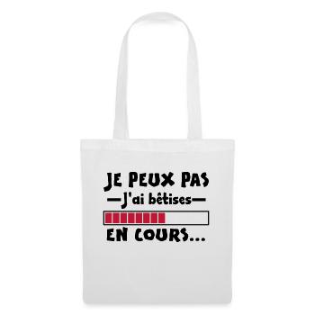 BE TISES EN COURS - Sac en tissu - blanc - Devant