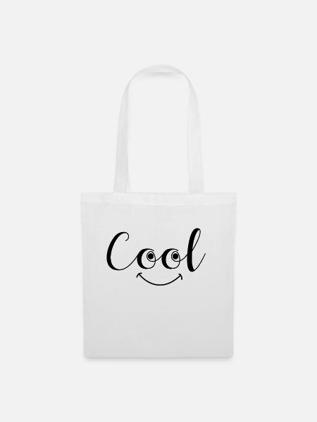 cooles Design - Stoffbeutel - Weiß