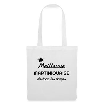 Martinique / 972 / Martiniquais / Martiniquaise - Sac en tissu - blanc - Devant