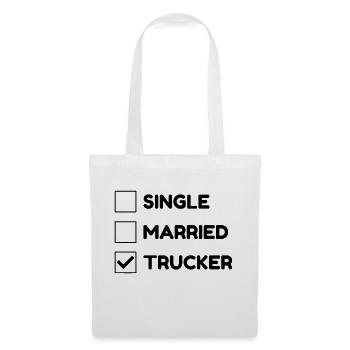 Routier / Chauffeur Poids-lourd / Camion / - Sac en tissu - blanc - Devant