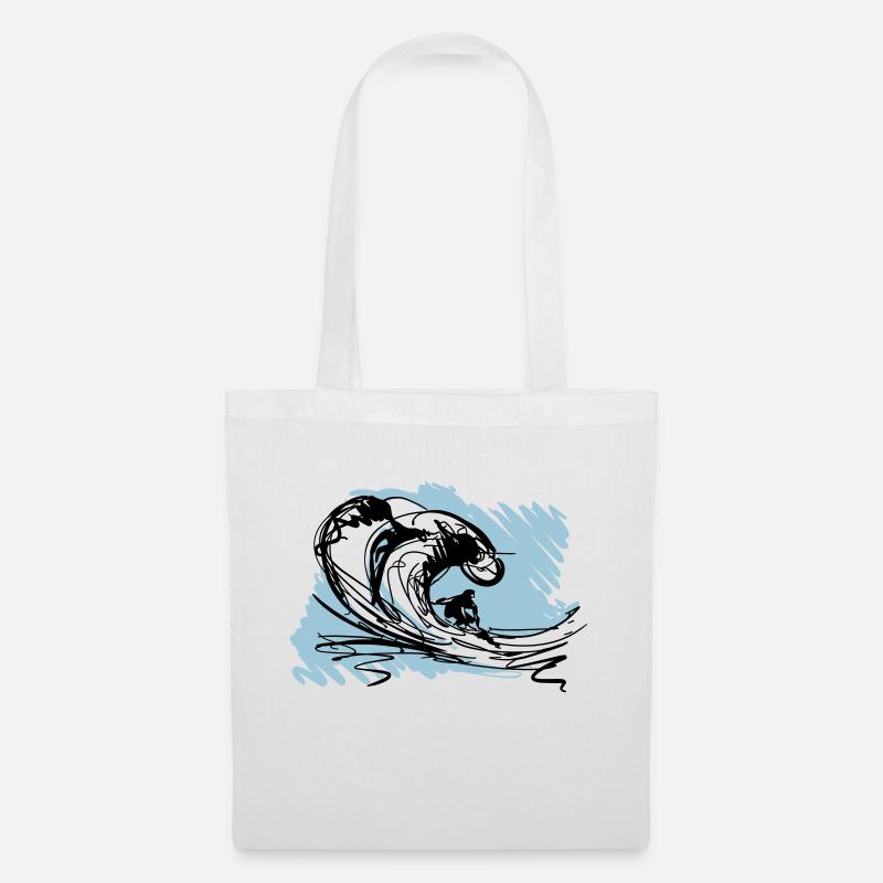 Surf barrel - Tote Bag - white