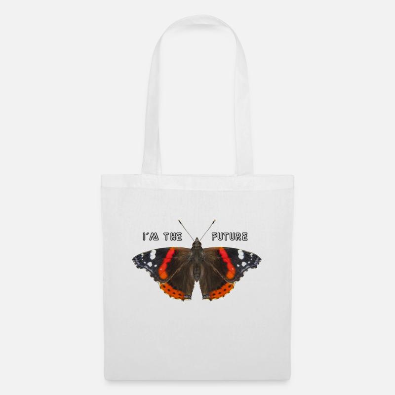 Butterfly text - Tote Bag - white