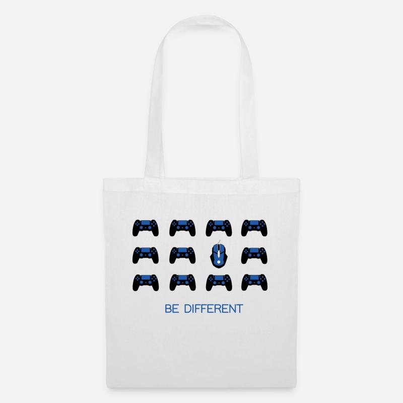 BLAU SCHWARZ - BE DIFFERENT - Stoffbeutel - Weiß