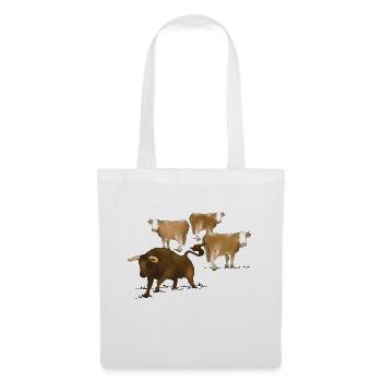Stier, Kühe - Stoffbeutel - Weiß - Vorne