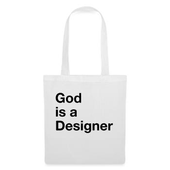 God Is A Designer - Stoffbeutel - Weiß - Vorne