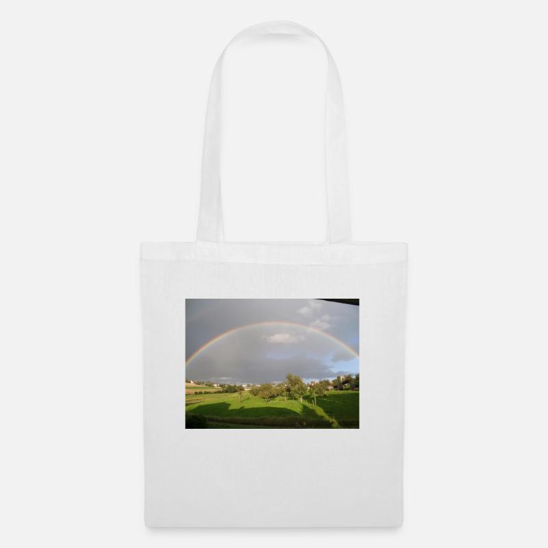 Regenbogen - Stoffbeutel - Weiß