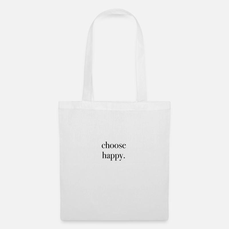 choose happy - Stoffbeutel - Weiß