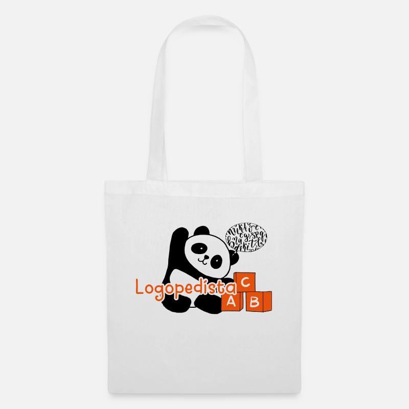 Logopäde Panda - Stoffbeutel - Weiß