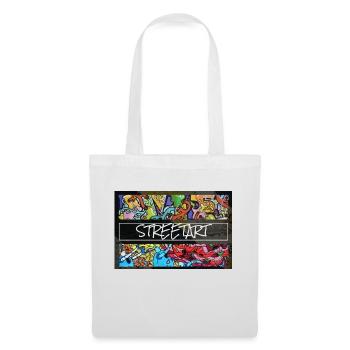 Collage streetart - Sac en tissu - blanc - Devant