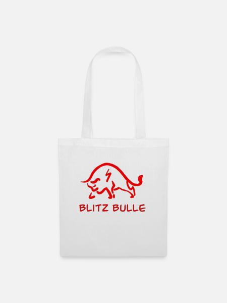 bulle rot - Stoffbeutel - Weiß
