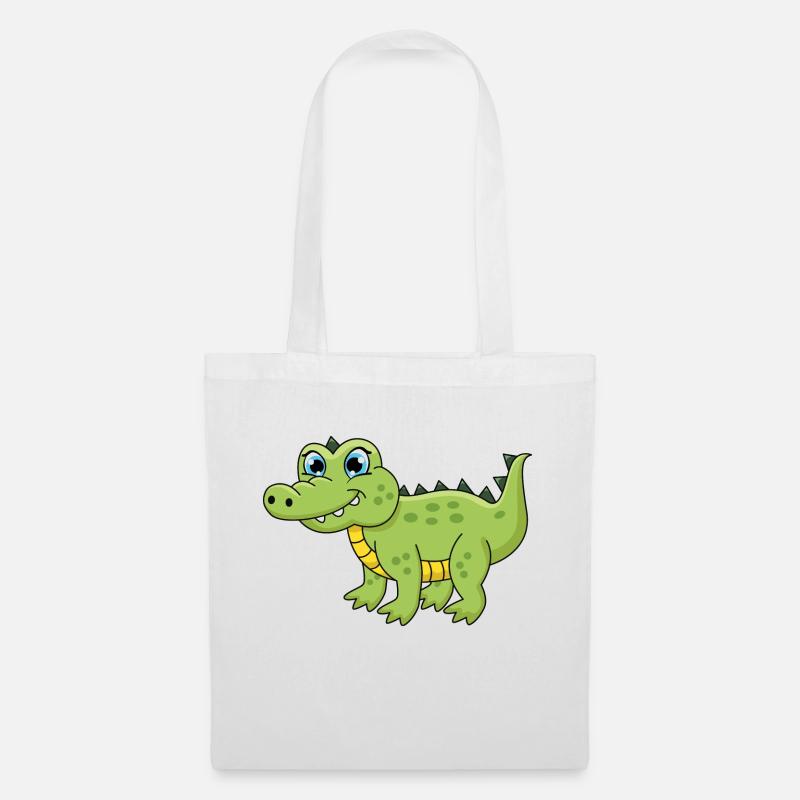 Crocodile - Sac en tissu - blanc