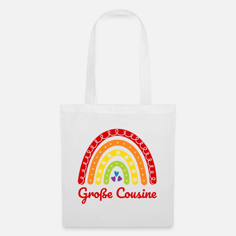 Große Cousine - Stoffbeutel - Weiß
