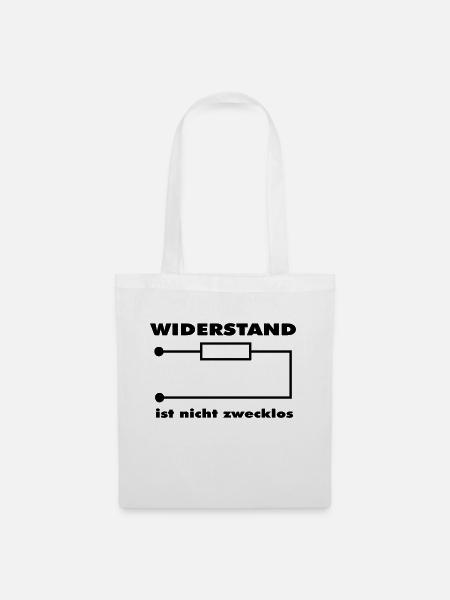 Widerstand ist nicht zwecklos - Stoffbeutel - Weiß