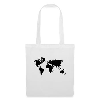 Carte du monde - Sac en tissu - blanc - Devant