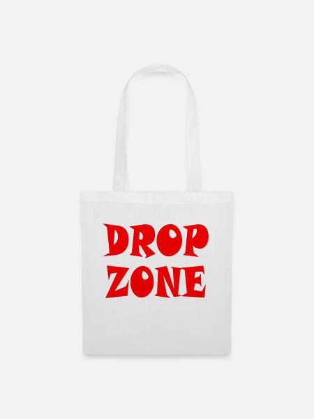 DROP ZONE - Fallschirmspringer! - Stoffbeutel - Weiß