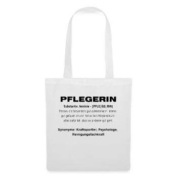 Pflegerin - Stoffbeutel - Weiß - Vorne