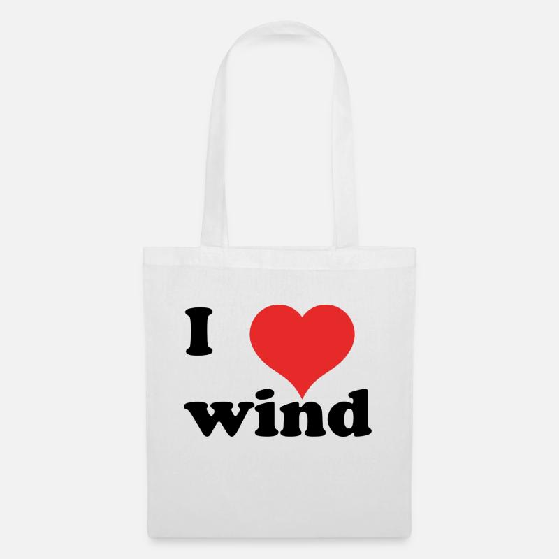 i love wind - Stoffbeutel - Weiß