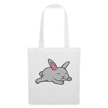 Petit lapin mignon - Sac en tissu - blanc - Devant