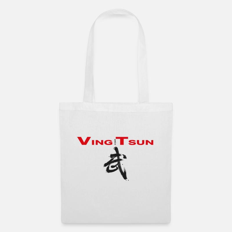 ving tsun kung fu chinesisch rot schwarz - Stoffbeutel - Weiß