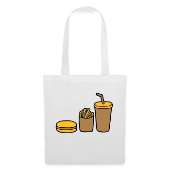 Burger Frites Cola - Sac en tissu - blanc - Devant