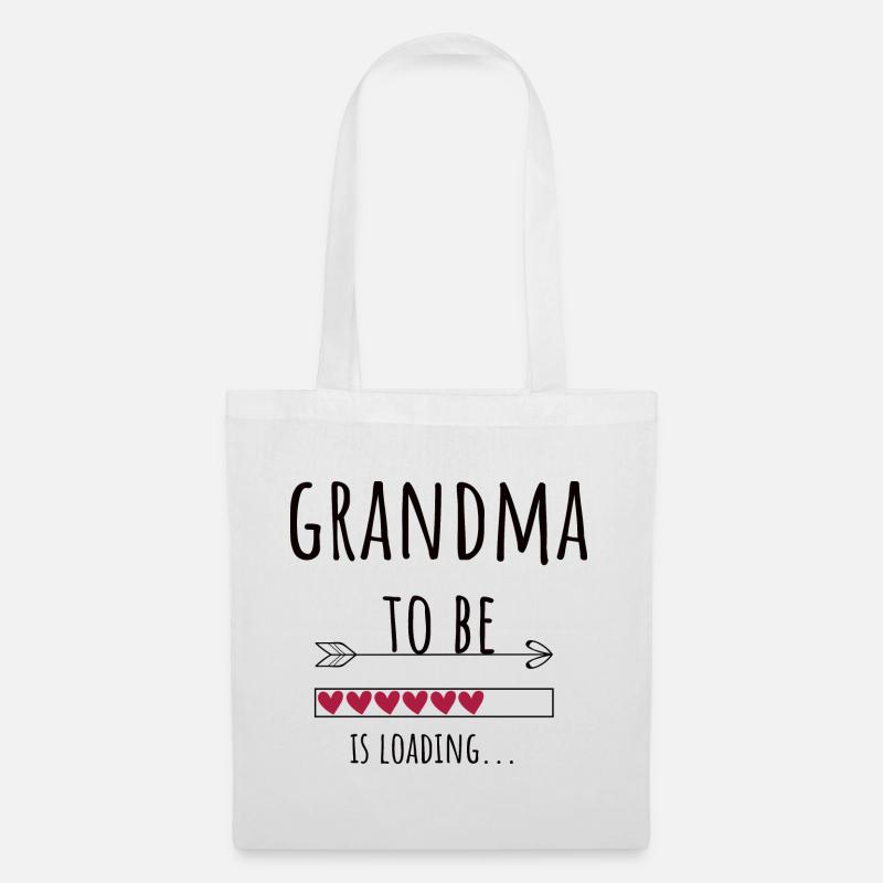 Oma Großmutter Ankündigung Schwanger Geschenk - Stoffbeutel - Weiß