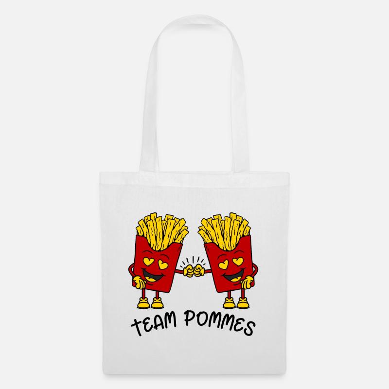 Team Pommes - Stoffbeutel - Weiß