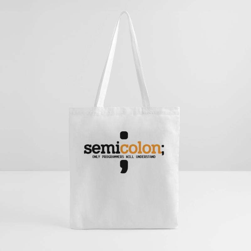 Semicolon Only Programmers Will Understand Coder N Stoffbeutel