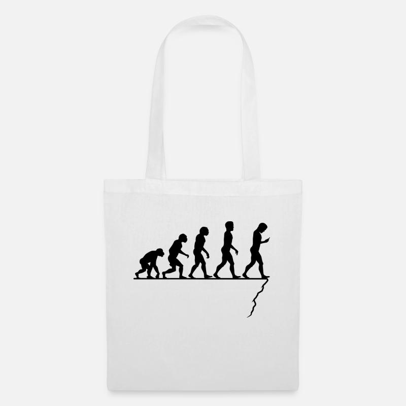 Evolution der Menschheit - Stoffbeutel - Weiß