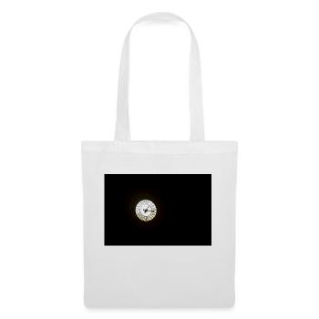 Black in white clock - Sac en tissu - blanc - Devant