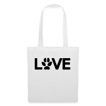 Love Dog Paw 1 Vector - Tote Bag - white - Front