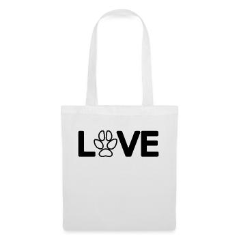 Love Dog Paw 2 Vector - Tote Bag - white - Front