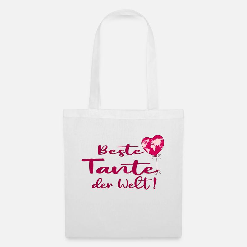 Beste Tante der Welt - Stoffbeutel - Weiß