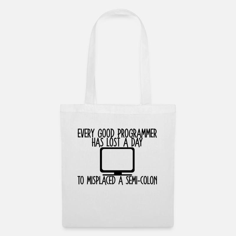 Every programmer has lost a day to a semi-colon 4 - Tote Bag - white