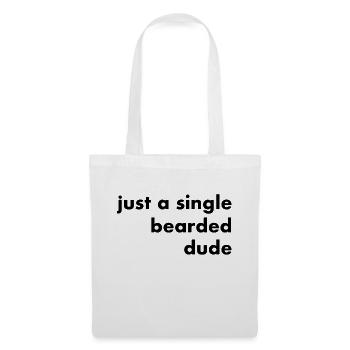 juste un seul mec barbu - noir - Sac en tissu - blanc - Devant