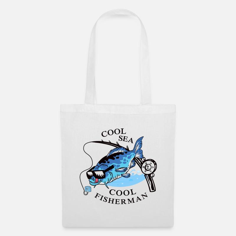 Coole Angler - Stoffbeutel - Weiß