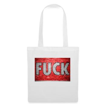 Fuck Brick Wall Graffiti - Tote Bag - white - Front