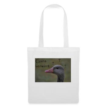 Oie confuse - drôle de dicton - Sac en tissu - blanc - Devant