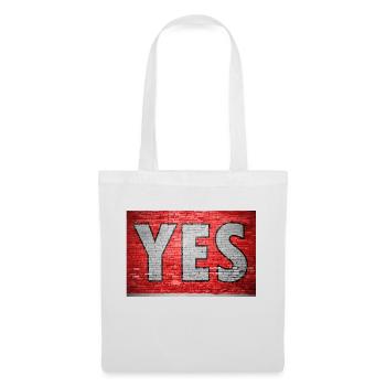Yes Brick Wall Graffiti - Tote Bag - white - Front